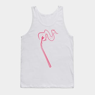 flaming hot orange match stick, heart on fire cute gift Tank Top